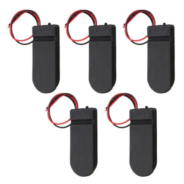 2x3V CR2032 Knappcellebatteriholder Bryter Ledningstilkoblet Sokkel for 6V DIY Batteri db
