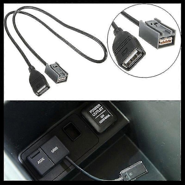 USB Kabel Adapter Aux 2008 og nyere For Civic Jazz/cr-v Accord/cr-z 09-13 Mp3 GHM [Db] Black