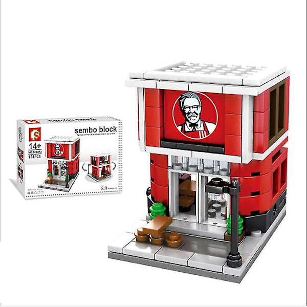 Kfc byggeklosser sembo city street store byggeklosser modell Db