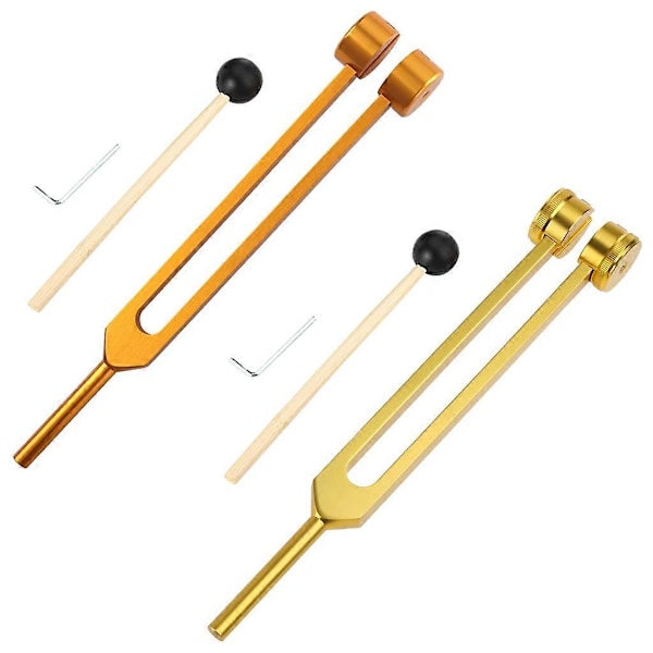 64 Hz Stemmegaffel Kropsafstemningsgafler til Healing Chakra Lydhealingsterapi db Gold