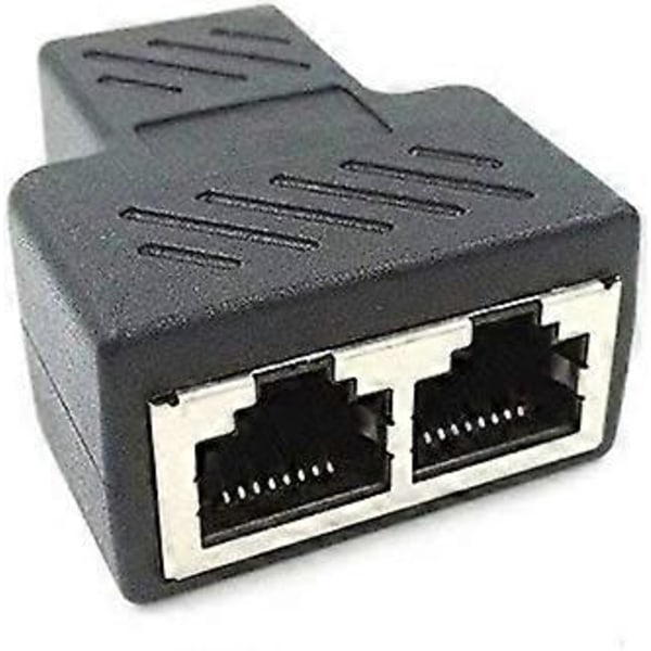 Ethernet 1 til 2 Splitter Adapter, Netværks Splitter Adapter, LAN Splitter 2 Hun til 2 Hun Porte CAT 5/CAT 6 Ethernet Forlænger Socket Co db