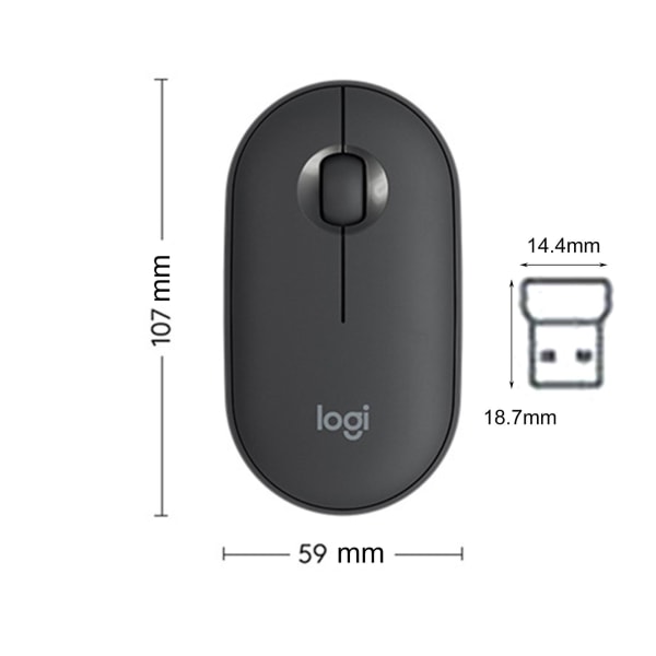 Trådlös tyst mus i plast med Bluetooth-kompatibel anslutning Usb-mus kompatibel med kontor db Pink