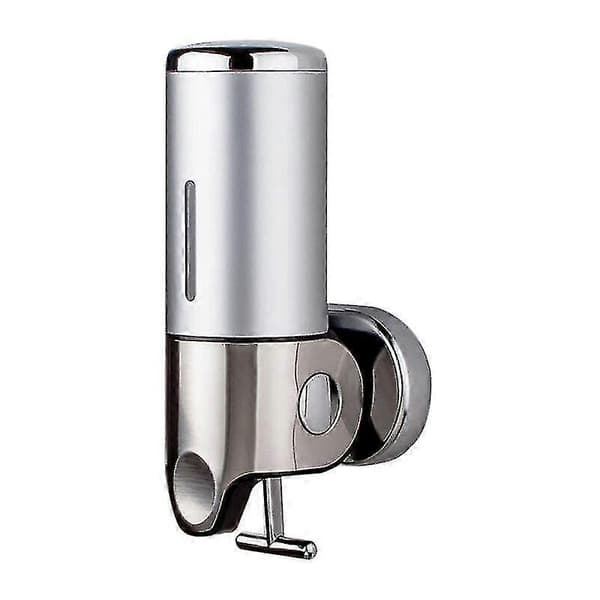 Sæbedispenser til én hånd i rustfrit stål/krom, vægmonteret manuel sæbedispenser med håndtag, beholder til håndsprit[DB]