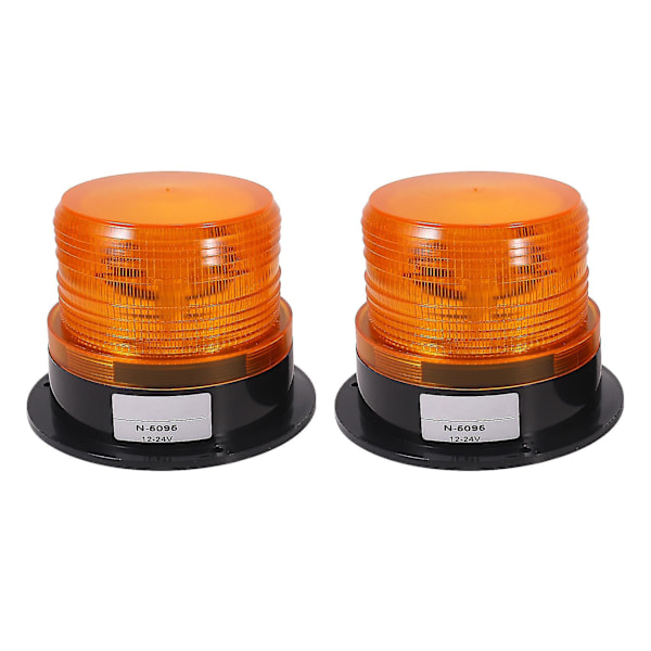 2 x Amber LED Blinkende Advarselslys Nødstrobelys Lastbil 12v 24v{ DB}