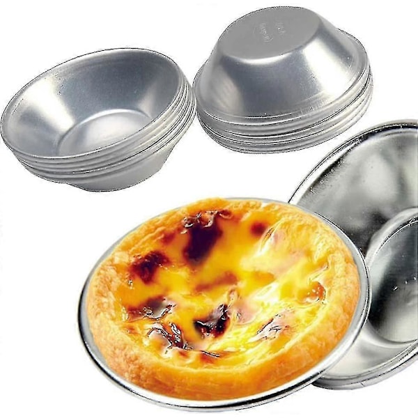 DB Äggtarteform, 20 st Förtjockade Äggtarteformar, Återanvändbara Nonstick Kakstil Äggtarte Pasteis De N