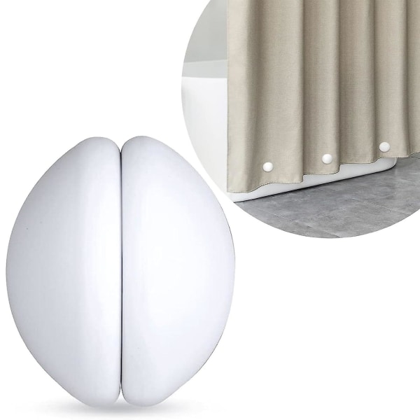 Suojaa suihkuverhosi tuulelta - Suihkuverhon painot magneeteilla White