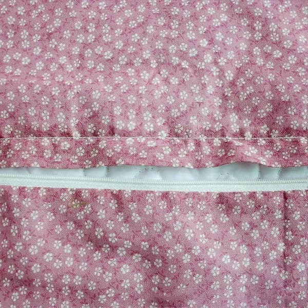 Sæt med 2 Boho bomuldsquiltede pudebetræk med blomsterprintet patchwork dekorative pudebetræk til soveværelse sofa bil (blomst A, 18\"x18\")[DB]
