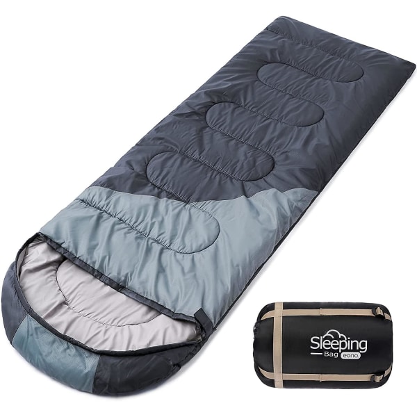 Sovsäck, lätt, vattentät och kompakt, alla säsonger Använd rektangulära sovsäckar, enkel eller dubbel tillgänglig, perfekt för camping, ba