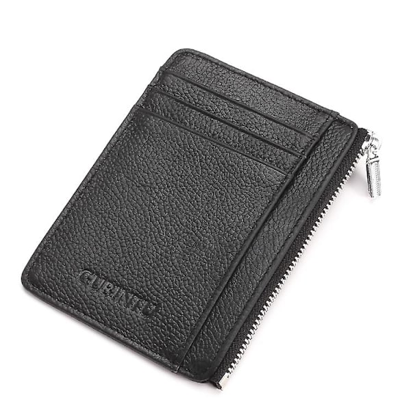 GUBINTU 417 RFID Beskyttet Ægte Læder Tegnebog Kreditkort Penge ID Lommeholder Db Black Style A