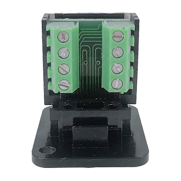 5 KPL RJ45 Naaras Paneeliasennus Ruuviliitinadapteri, D-tyypin RJ45 8P8C Naaras 8-nastainen liitin [DB] Black
