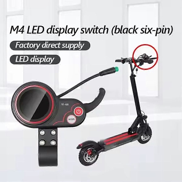 Elektrisk scooter instrumentdisplay Tommelkontroll 5-pin 6-pin db TF100 6 pin
