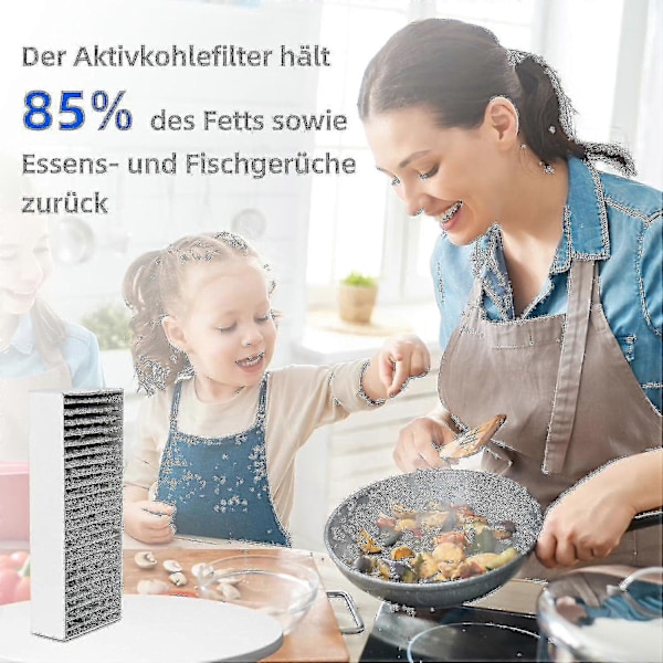 2024 4 kpl Aktiivihiilisuodattimia Liesituulettimeen Siemens Hz9vrcr0 17004796 / Bosch Hez9vrcr0 17004805 / Neff Z821vr0 17004806, Gaggenau [DB]