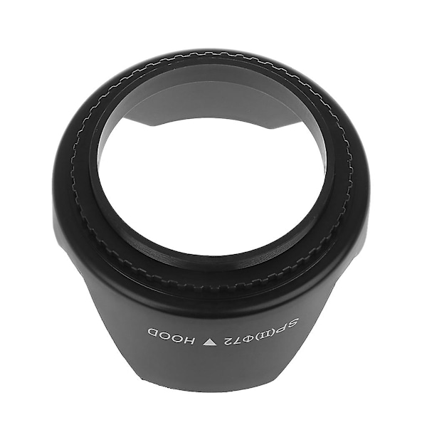 72mm Skruvad Blomsterbladssolskydd för Nikon DSLR-kamera [Db]