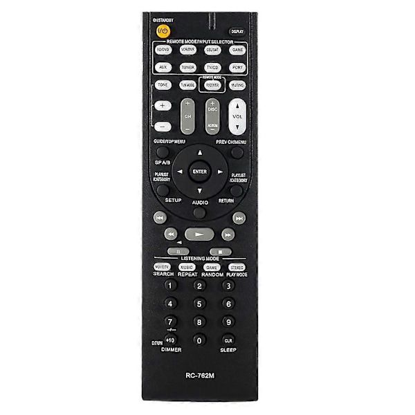 Fjärrkontroll Ersättning RC-762M för AV-Receiver HT-R380 HT-R290 HT-R390 HT-R538 TX-SR308 HT-S340 [DB] Black
