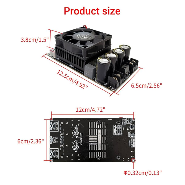 Professionelt lydforstærker modul 2.1ch Tpa3255 Chipset importeret Jrc2068 til hjemmelydsystemer til subwoofer højttaler