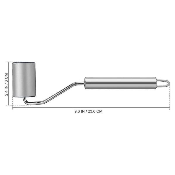 Kagerulle, rullebakke i rustfrit stål til bagning af kager/dej med håndtag, non-stick kagerulle bageværktøj