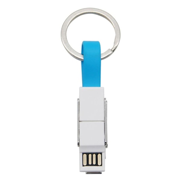 4 in 1 Magneettinen Micro USB Dual Type-c -latausdatakaapeli iPhone Android Jikaixille Blue