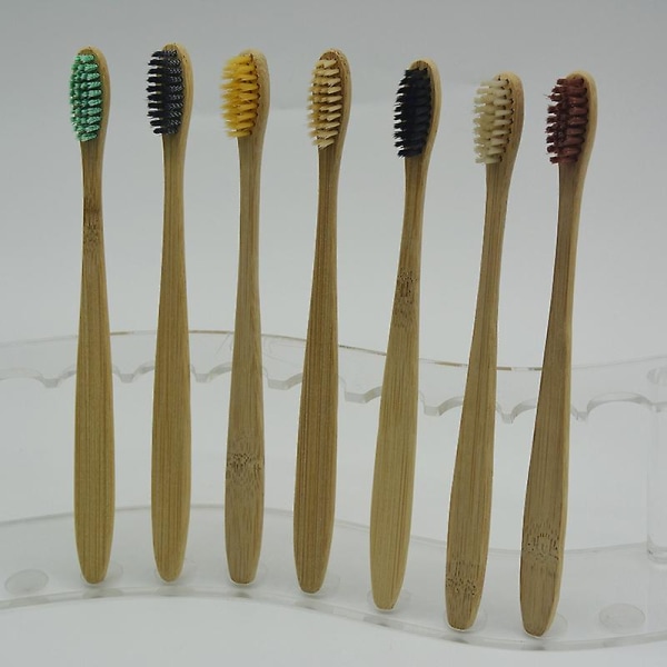 Munnpleie bambus tannbørste glatt kant Lett å holde myk tannbørste tannbørste tannkjøttpleieverktøy Jikaix Green