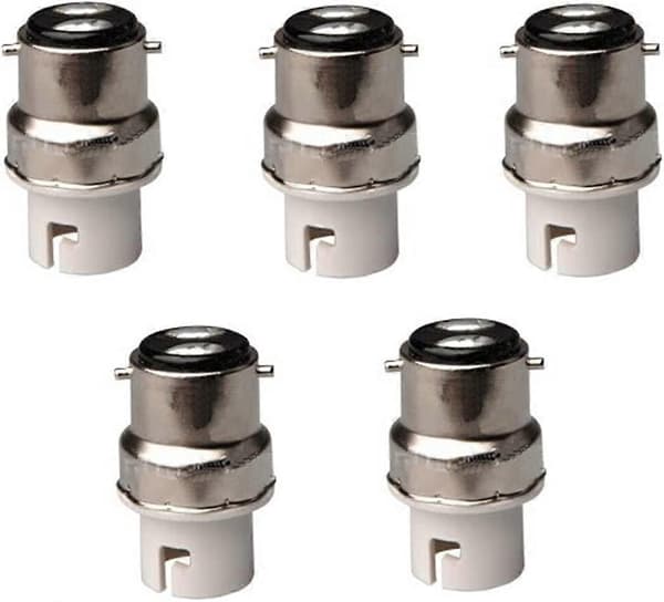 5 kpl B22 - B15 / BA15D / B15D LED-polttimoadaptereita [DB]