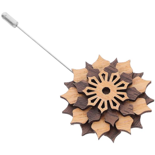 Herrbrosch Kostymnål Blomform Dekorativt Tillbehör 9.6X4.7Cm 1-pack[DB]