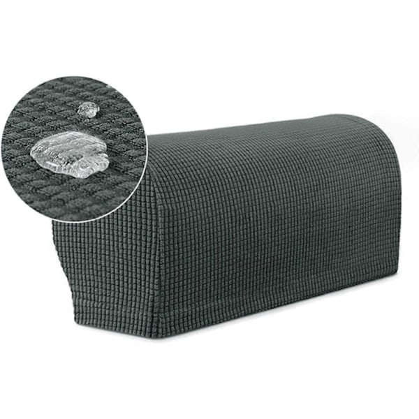 Strækbar Armlænsbetræk  Stole Sofa  Stof Blødt Armlænsbetræk  Vaskbart Møbelbeskytter til Recliner  Anti-Skrid  db Dark Grey