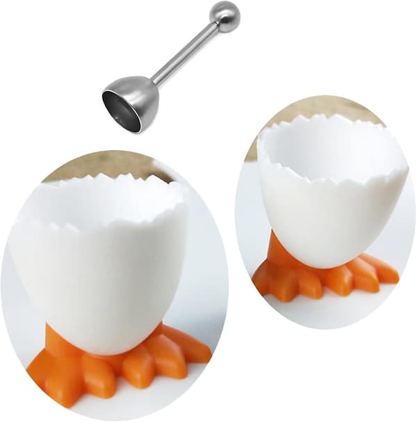 Äggkoppar Set och Rostfritt Stål Äggöppnare (7 st)
