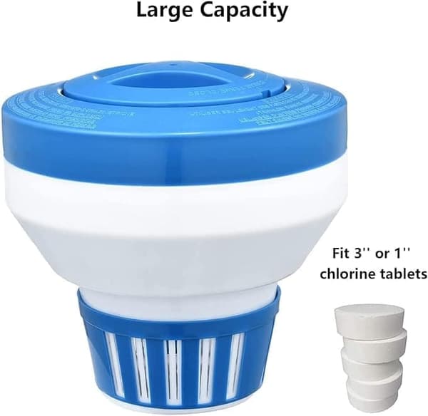 Justerbar klordispenser för pool och spa (inomhus och utomhus), 19 cm[DB]
