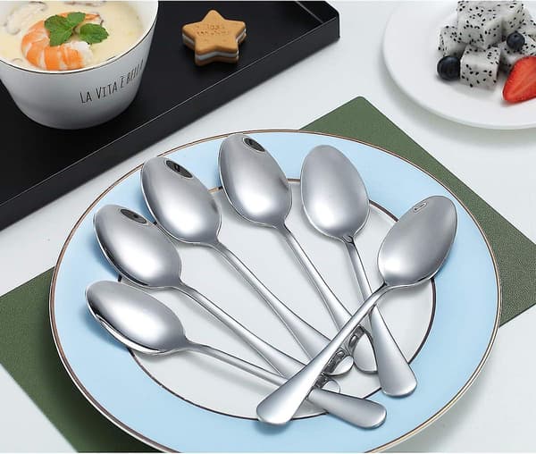 6 stk. 14 cm rustfrit stål teskeer - Dessert- og kaffeskeer
