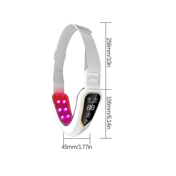 Intelligent V-face Elektrisk Dobbelt Hage Masseter Ansigtsløftning - Timing Hjem Hals Pleje Skønhedsinstrument Pink