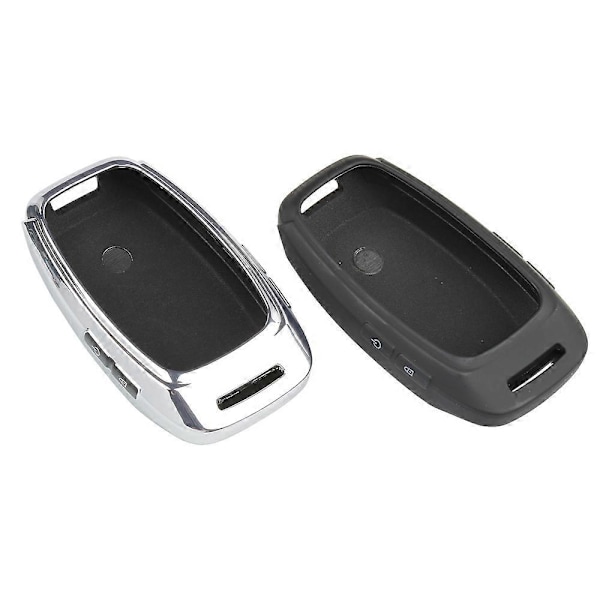 WhatsKey CF920 LCD Smart Fjernbetjent Bilnøgle Cover TUP Beskyttelsesetui Med Kæde CF920 Nøgle til Beskyttelse Anti Fald Tab [db] Silver