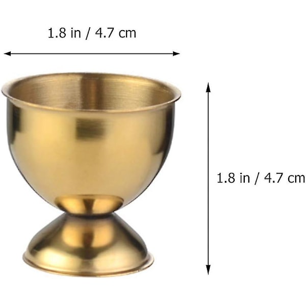 Set med 4 Äggkoppsställ i Rostfritt Stål, Köksredskap Guld {Db}