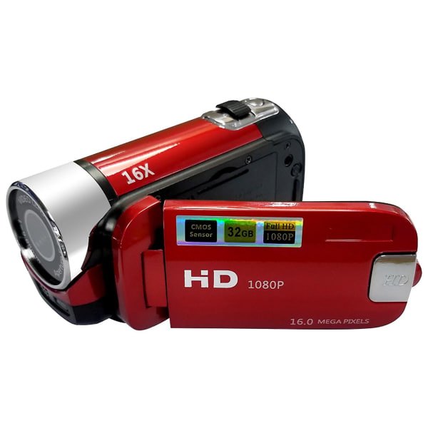 Digitalkamera DV-videoupplösning 2,7 tum LCD-skärm Full HD 1080p [DB] Red