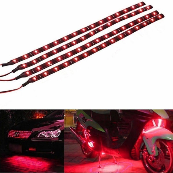 10 stk. Vanntett Fleksibel LED-stripe Underbody Lys For Bil Motorsykkel