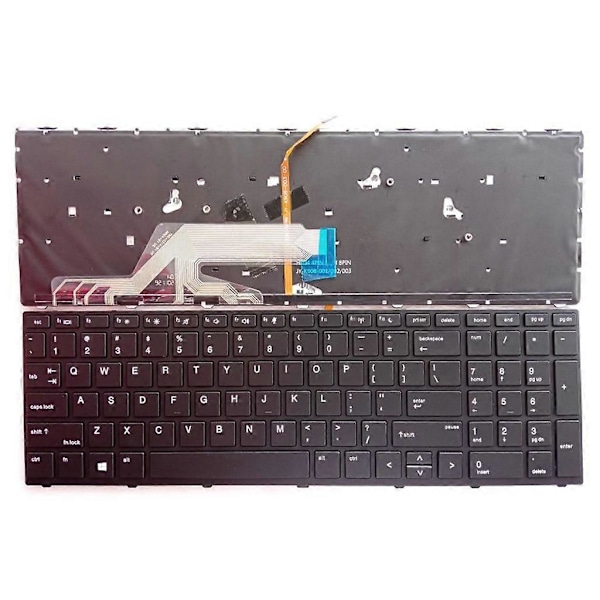 Laptop Tastatur bakgrunnsbelyst + Ramme For HP Probook 450 G5 455 G5 470 G5 Tastaturer [db] With backlight