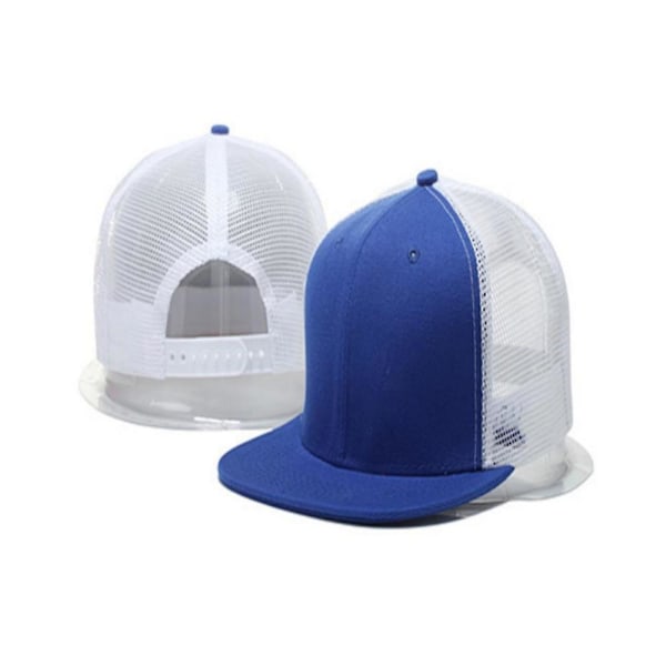Trucker Cap Plain Hat Snapback Mesh Baseball Hip Hop Justerbar Cap for Menn/Kvinner [db] color03