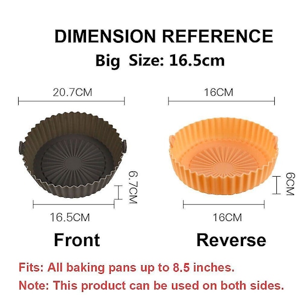 Air Fryer Silikonform Luftfritös Ugn Tillbehör Bakplåt Non-stick Panna