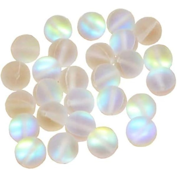 Matte krystallglassperler for smykkefremstilling - 4 mm