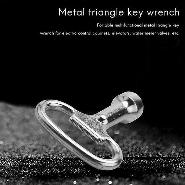 Nøglehul til bolt Trekantet metalpanel 8 mm x 2 [DB] Silver
