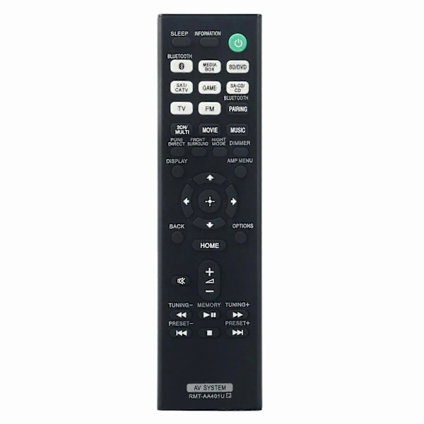 Ny RMT-AA401U Fjärrkontroll för Sony AV-system RMTAA401U STR-DH590 STRDH590 [Db]