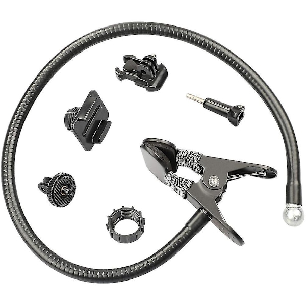 Webcam Stativ 25 Tommer Fleksibel Skrivebordsmontering Svanehals Stativ Til Webcam C930e,c930,c920, C922x,c922, C9 {db} black