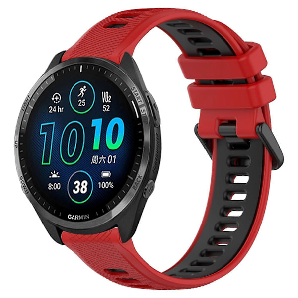 Silikoninen kellonranneke Garmin Forerunner 965/255/Vivoactive 4/Venu 2 -kelloon 22mm, kaksivärinen [db] Multicolor Style A