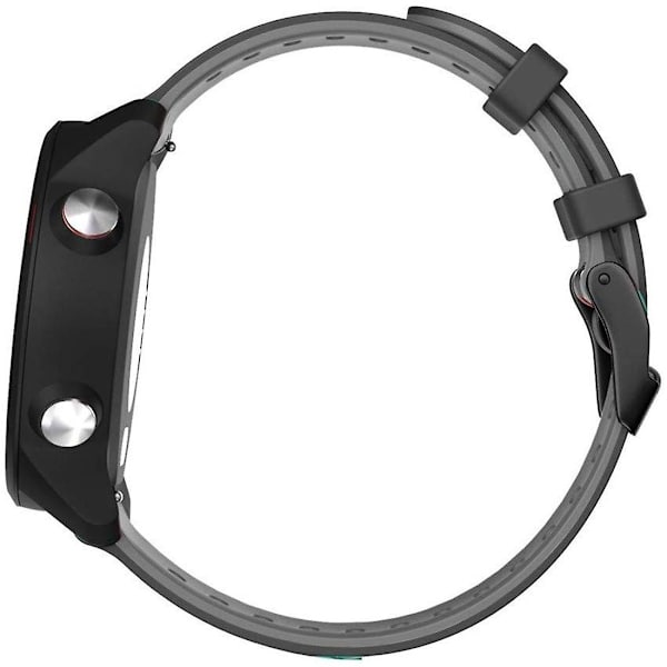 Til Garmin Forerunner 245 Silikon Urrem {Db} Black Grey