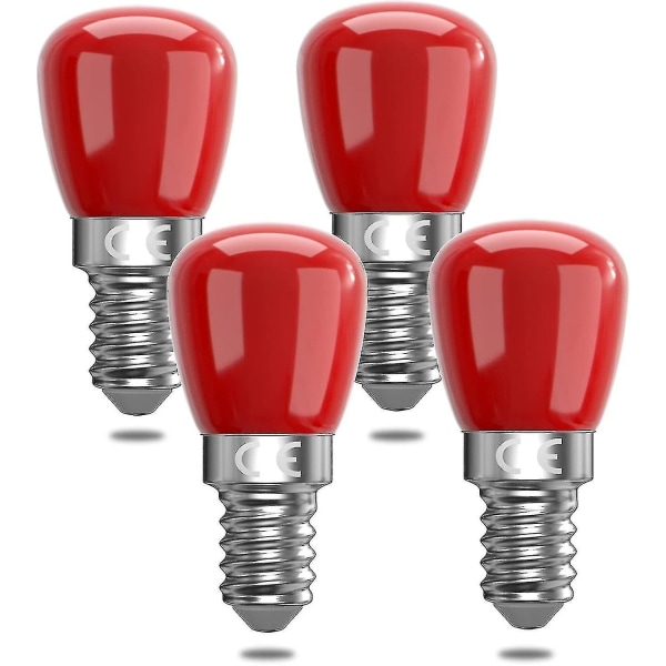 E14 Röd LED-lampa 3w E14, Dekorativ Röd E14 LED-lampa, 25w Ersättnings-Db