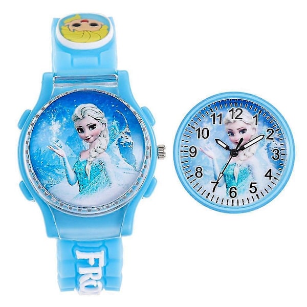 Børnepige Elsa Armbåndsur Flap Rotation Ur Med Justerbar Rem {Db) Blue