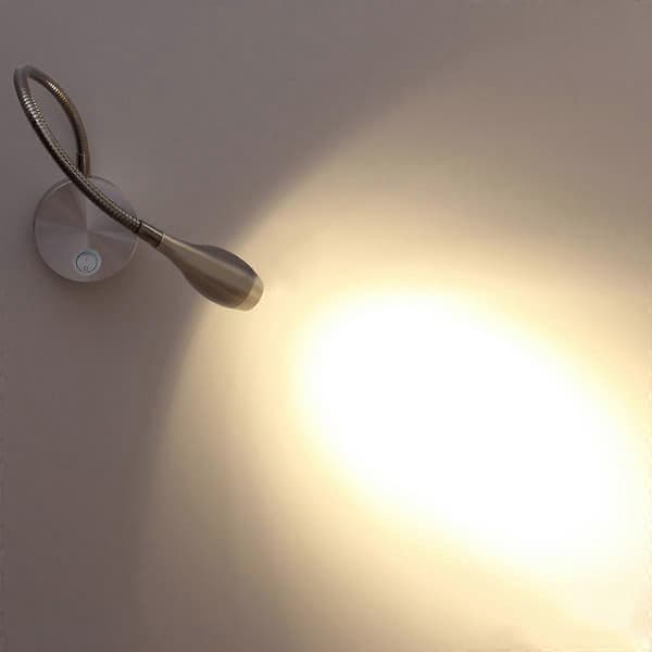 LED læselampe væglampe fleksibel arm til belysning [DB]