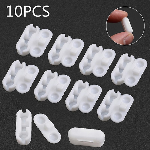 Db 10 kpl/erä Muoviset rullaverhojen vetoketjun liitin Verhoketjun liitin HFMQV 10 PCS