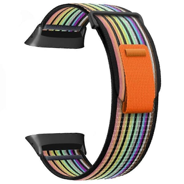 Til Polar Vantage Urrem Nylon Loop Justerbar Armbånd [DB] Black Rainbow