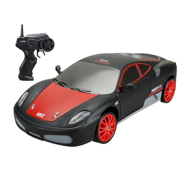 4wd1:24 Rc Race Fjärrkontroll 2.4ghz Hög Hastighet Drift Racing Sportbil Barnleksak Db Black