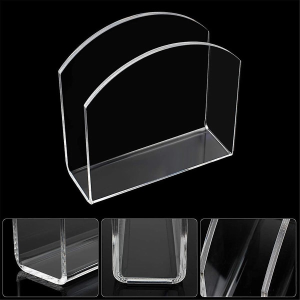 2 stk. Akryl gennemsigtig servietholder til bord, papirservietholder, dispenser, fritstående opbevaringsboks til bordplade