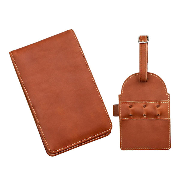 Läder Golf Scorecard Yardage Book Holder Cover W/ Tees Holder För Träning [db]
